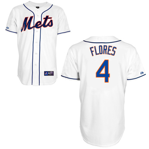 Wilmer Flores #4 mlb Jersey-New York Mets Women's Authentic Alternate 2 White Cool Base Baseball Jersey